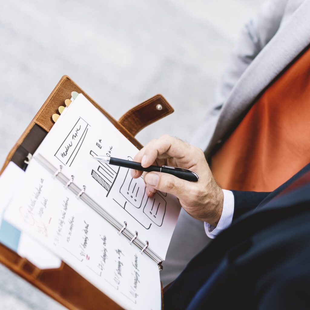 Business people planning growth