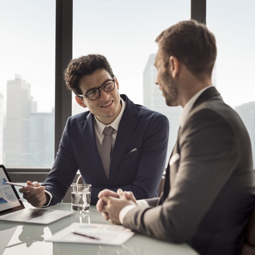 Business colleagues in discussion